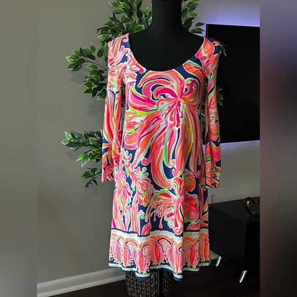 Lilly Pulitzer Emma Dress Resort Navy - Picture 6 of 10